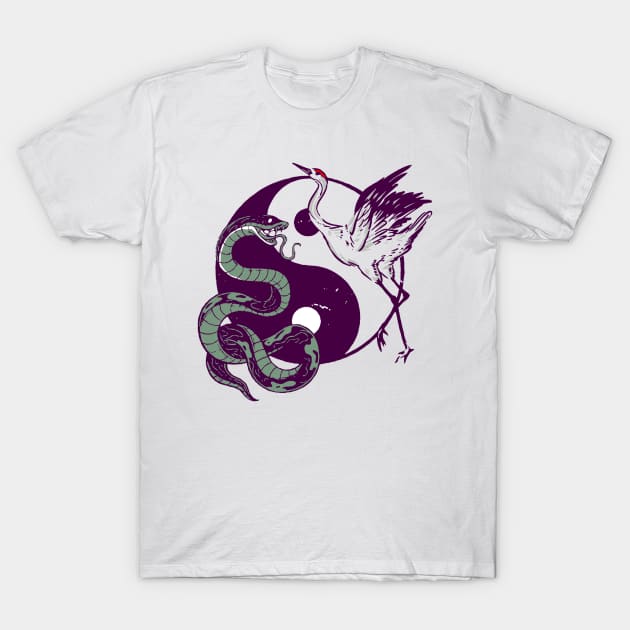 yin yang snake and swan T-Shirt by RameMarket